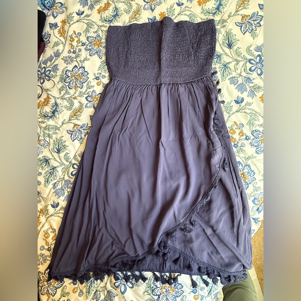Cupshe Navy High Low Dress